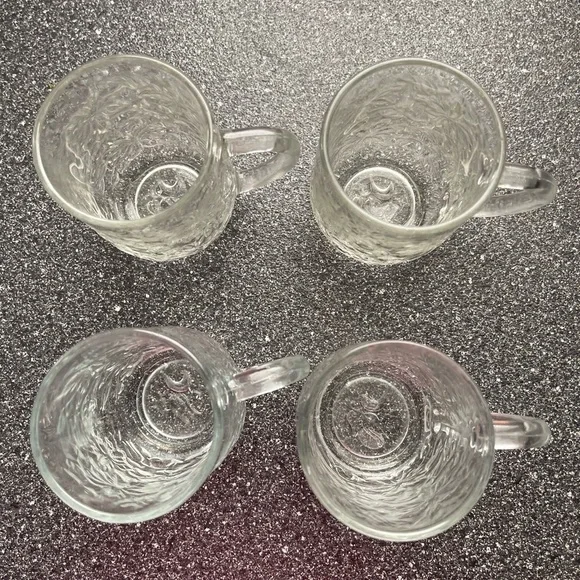 Princess House FANTASIA Mugs/
Cups LOT OF 4 Clear Crystal - Picture 2 of 5